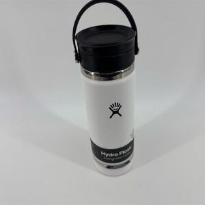 Hydro Flask 22 oz Wide Mouth Bottle Flex Sip Lid White Leak-Proof Tumbler